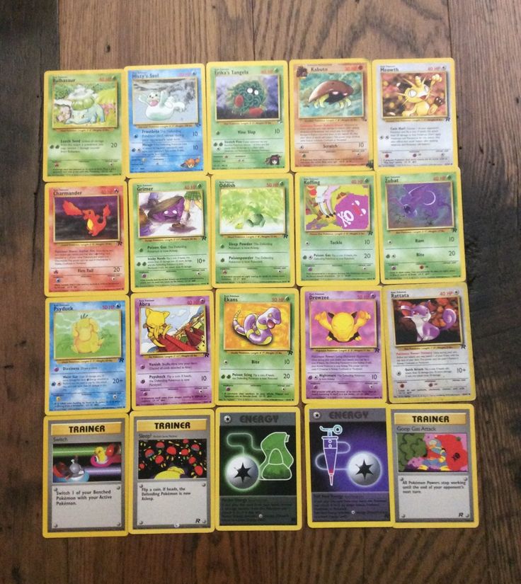 15 pokemon cards and 3 trainer cards and 2 energy cards all in very ...