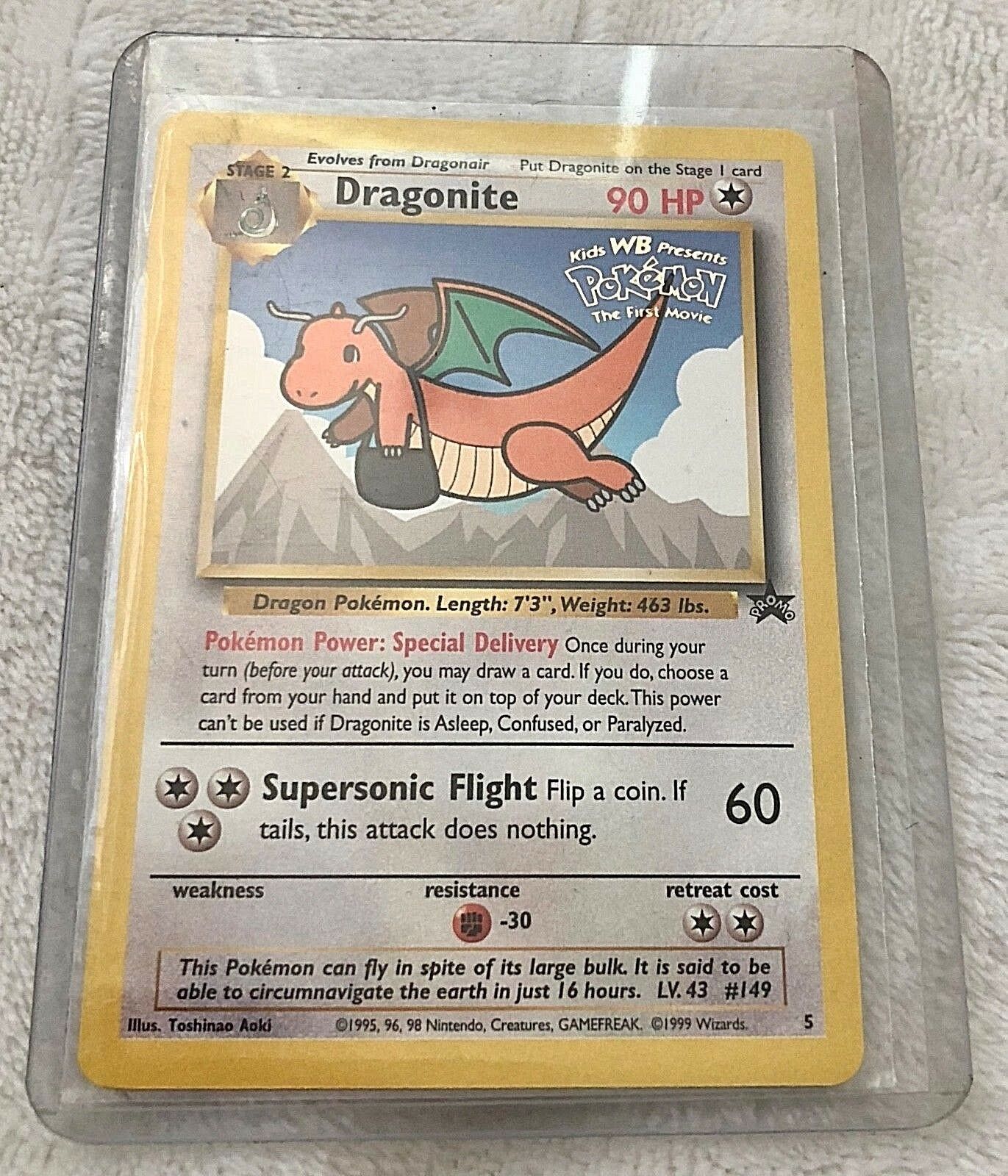 1999 Pokemon Game WB Gold Stamp Black Star Promo Dragonite Card (Mint ...