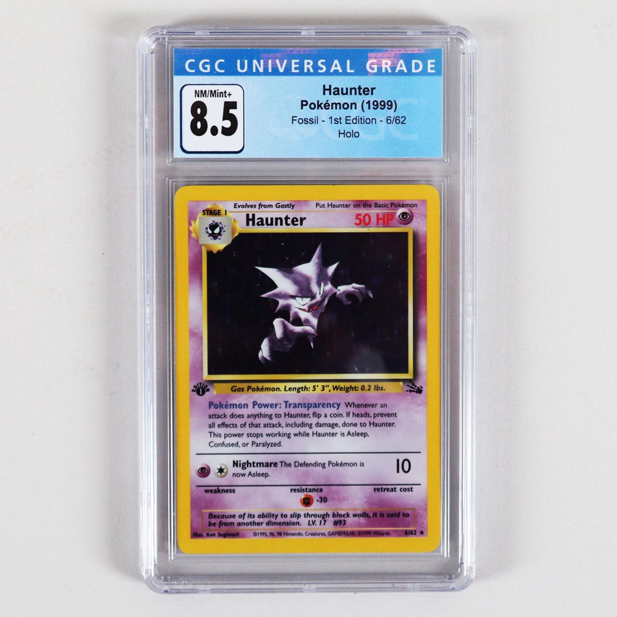 1999 Pokemon Haunter Graded Card Fossil