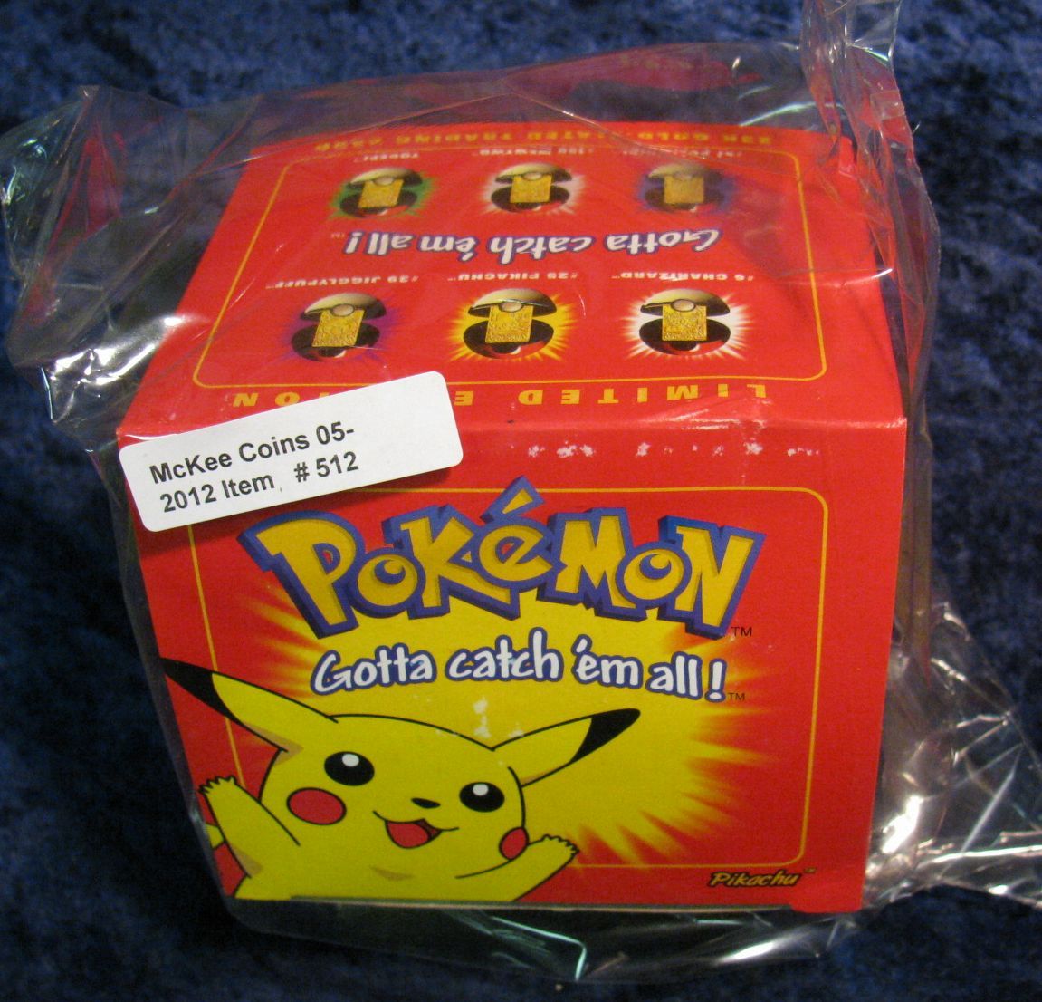 512. Limited Edition Pikachu Pokemon 23K Gold