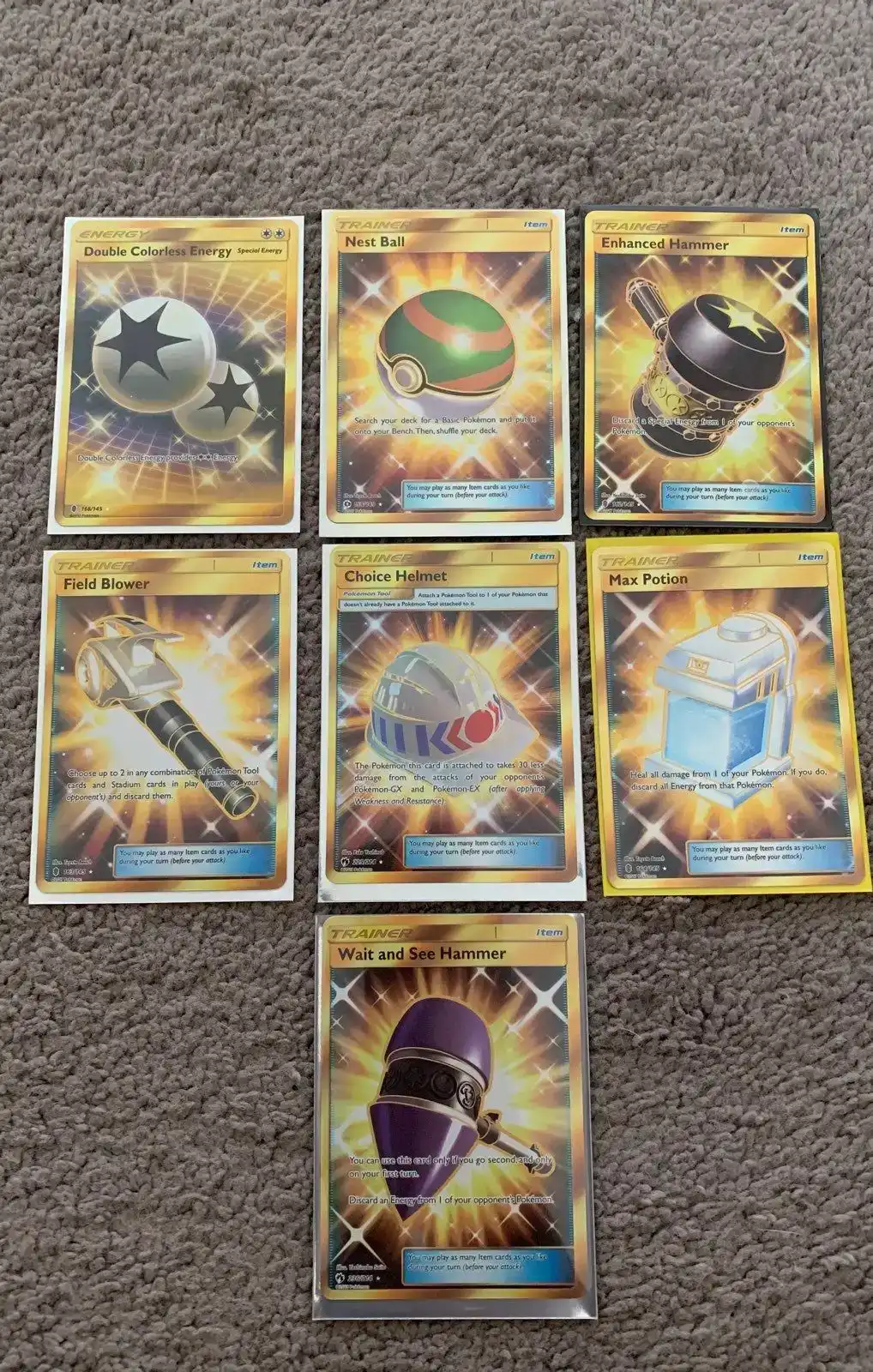 7 rare Pokémon cards In good condition