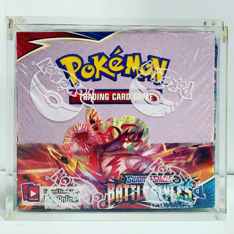 Acrylic Pokémon Booster Box Display Case with Magnetic Lid