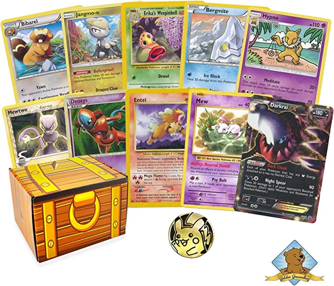 Amazon.com: 100 Assorted Pokemon Cards: Features 4 Legendary and 1 EX ...
