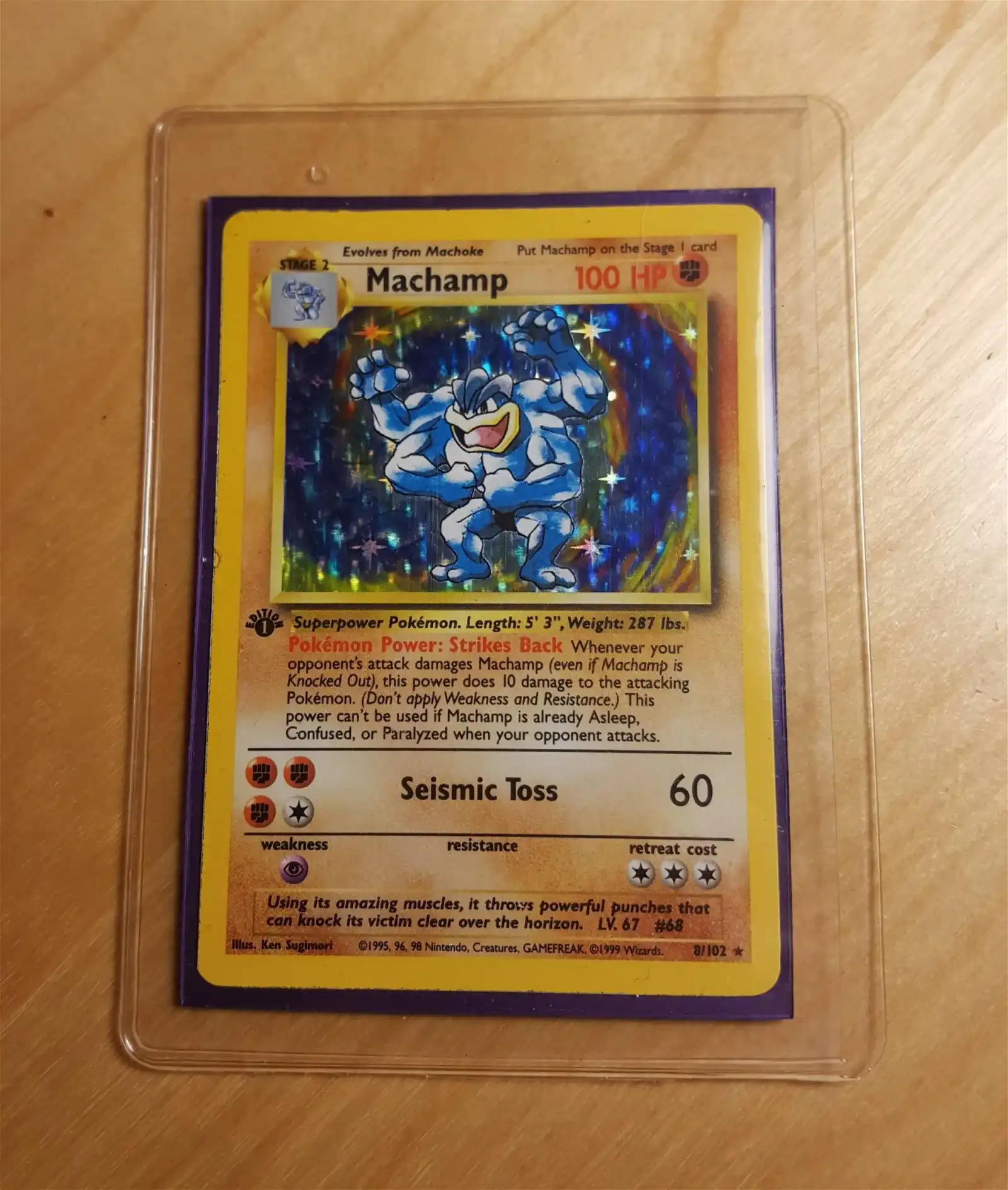 Bought a box of old Pokemon cards for $5 and found this ...