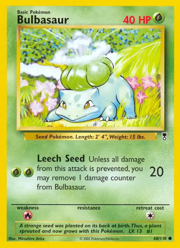 Bulbasaur Legendary Collection Card Price How much it