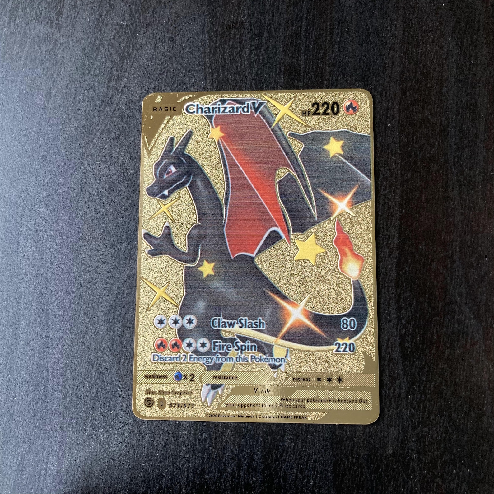 Charizard GX Sword and Shield Promo Custom Metal Pokemon Card
