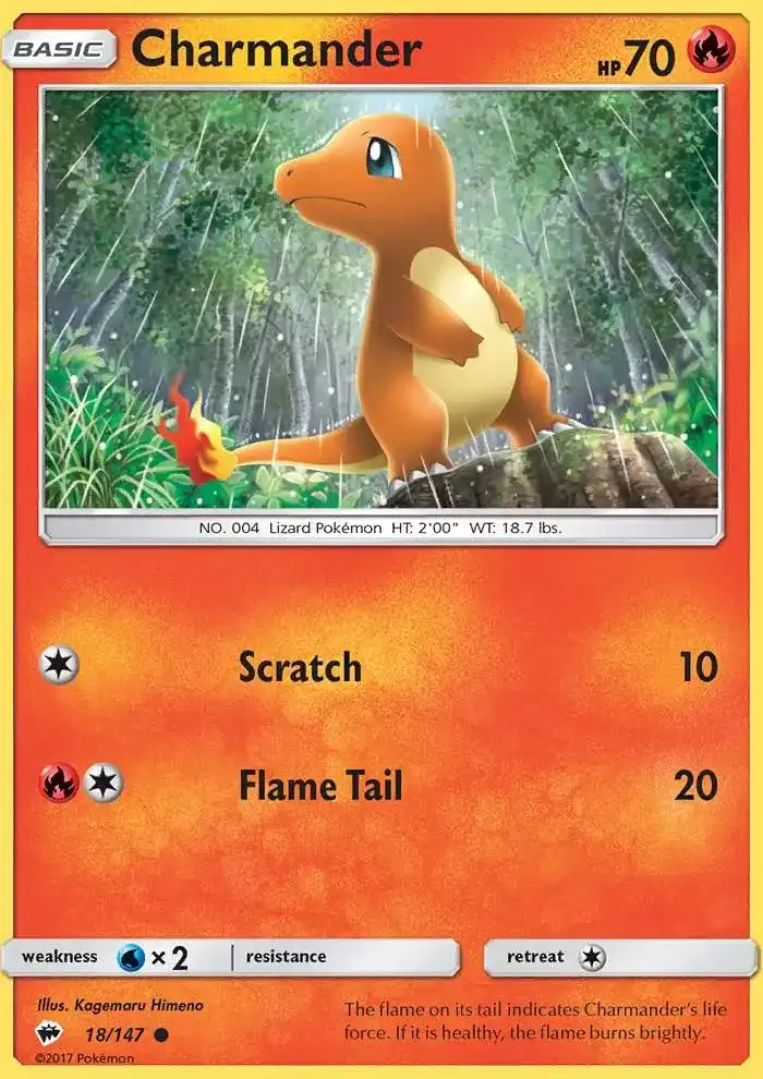 Charmander Burning Shadows Card Price How much it