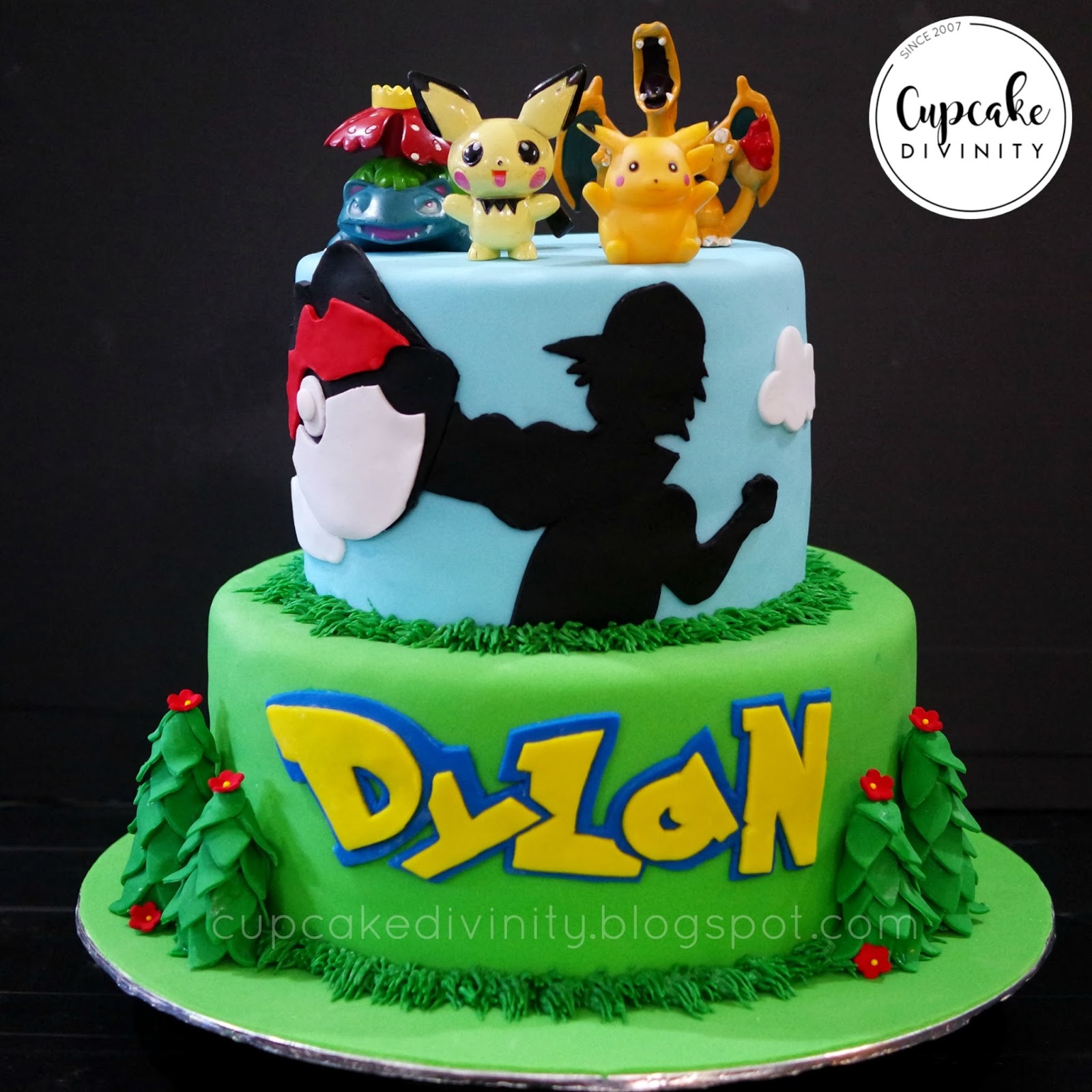 Cupcake Divinity: Pokemon 2 Tier Cake