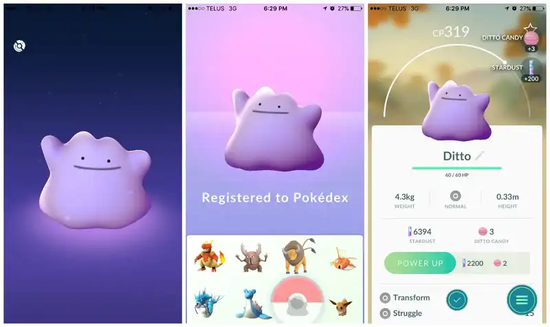 Ditto has now been discovered in Pokemon GO: here