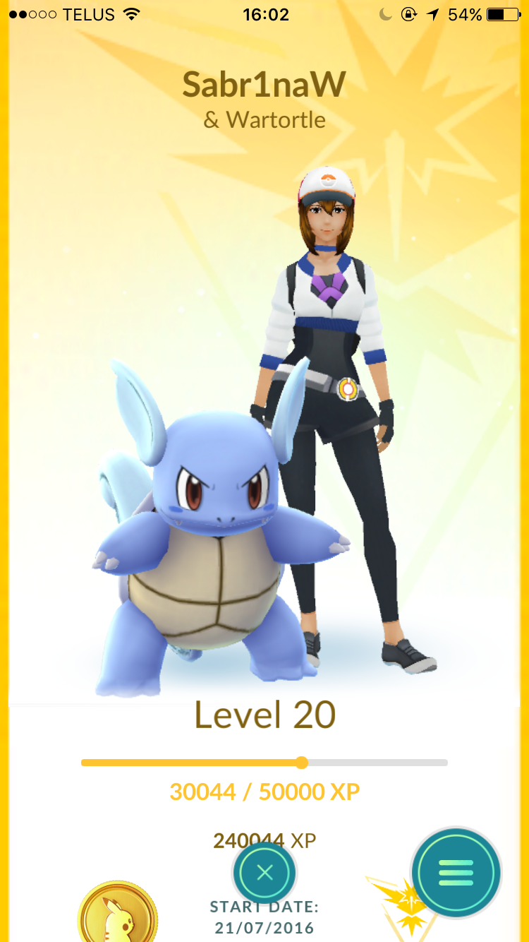 Finally updated app and I have Wartortle as my walking buddy #pokemongo ...