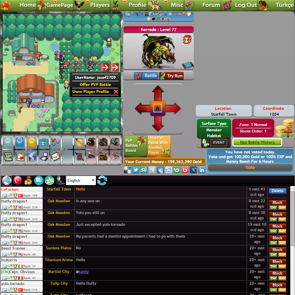 Free To Play Browser Based Online Pokemon MMORPG Game PokemonCraft ...
