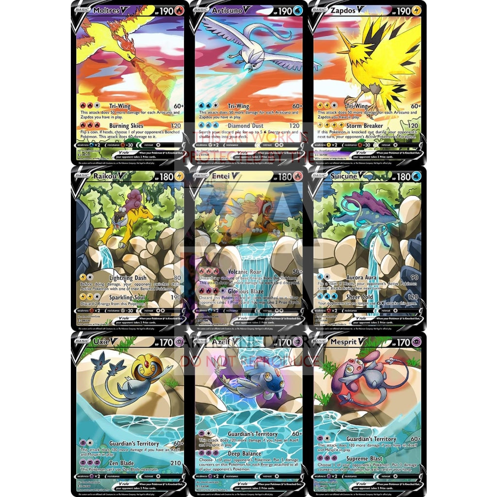 Full Legendary V (ALL 9) Custom Pokemon Card Set  ZabaTV