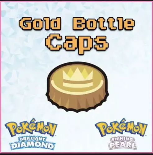Gold Bottle Cap Pokemon BDSP