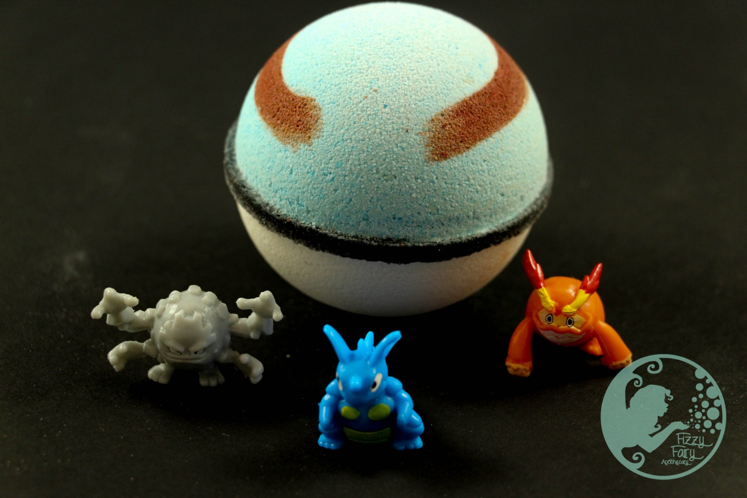 Great Ball Bath Bomb with a Pokemon inside by FizzyFairyApothecary