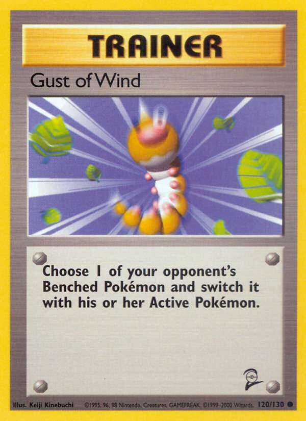 Gust of Wind 120/130 Base Set 2 Common Trainer Pokemon Card NEAR MINT TCG