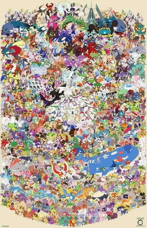 How many Pokemon are there from gen 1 to gen 7?
