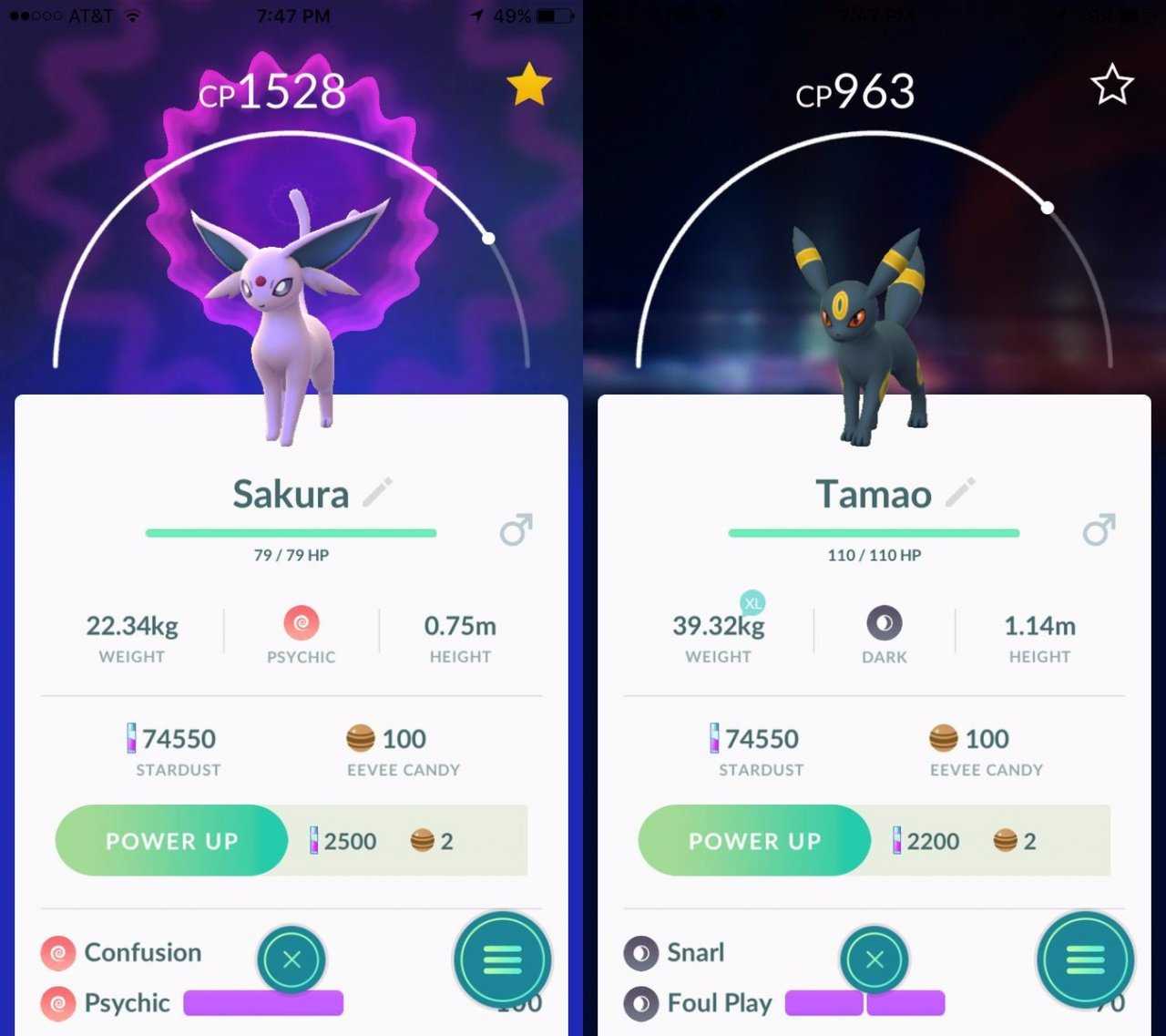 Bug? Evolving Eevee at night shows Espeon not Umbreon : r/TheSilphRoad
