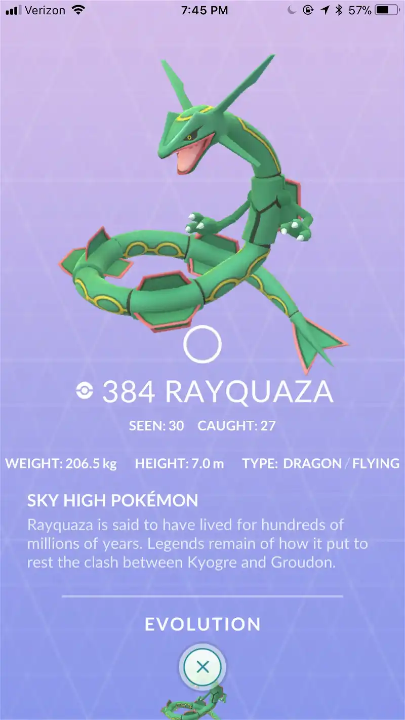 Is Rayquaza the easiest legendary to catch?