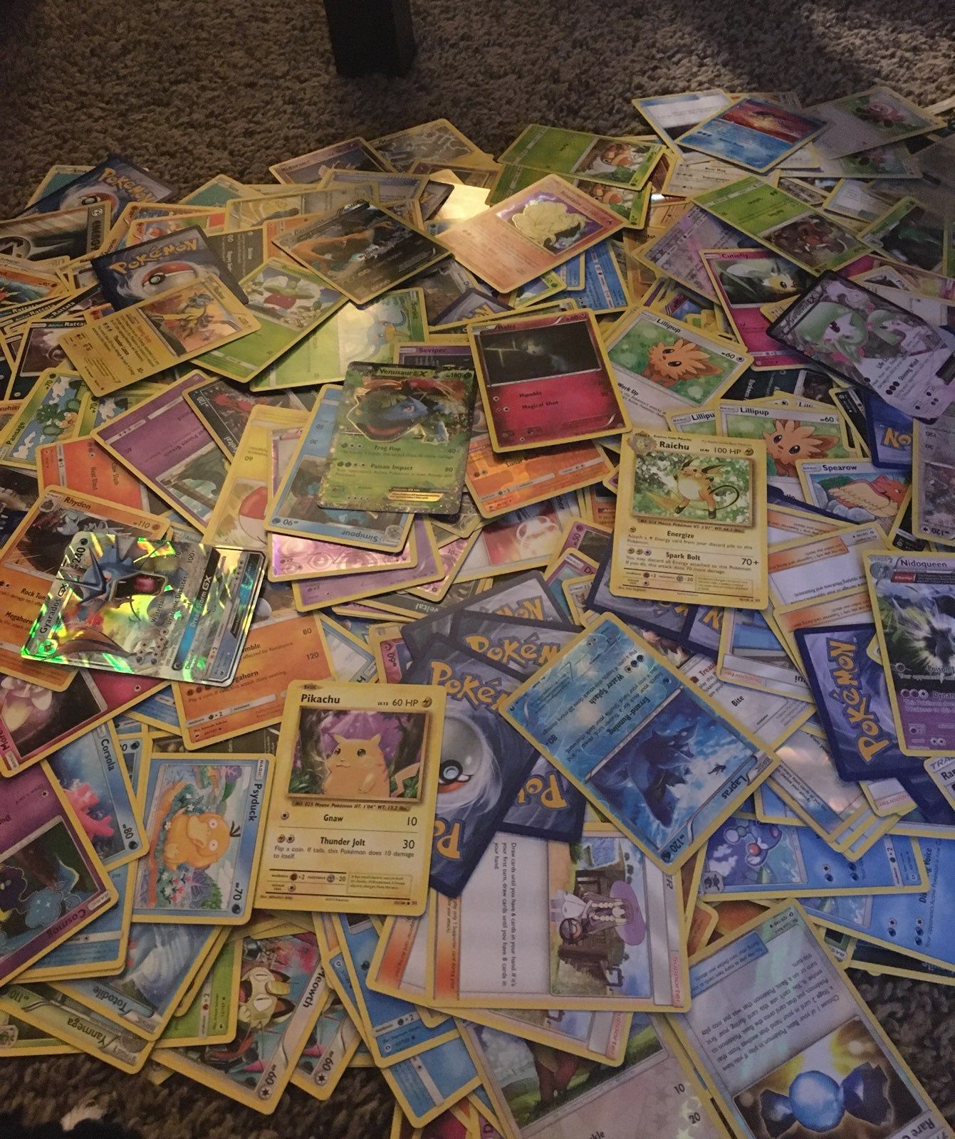 Large Pokémon card collection Selling in bulk 50 cards for $35 100 ...