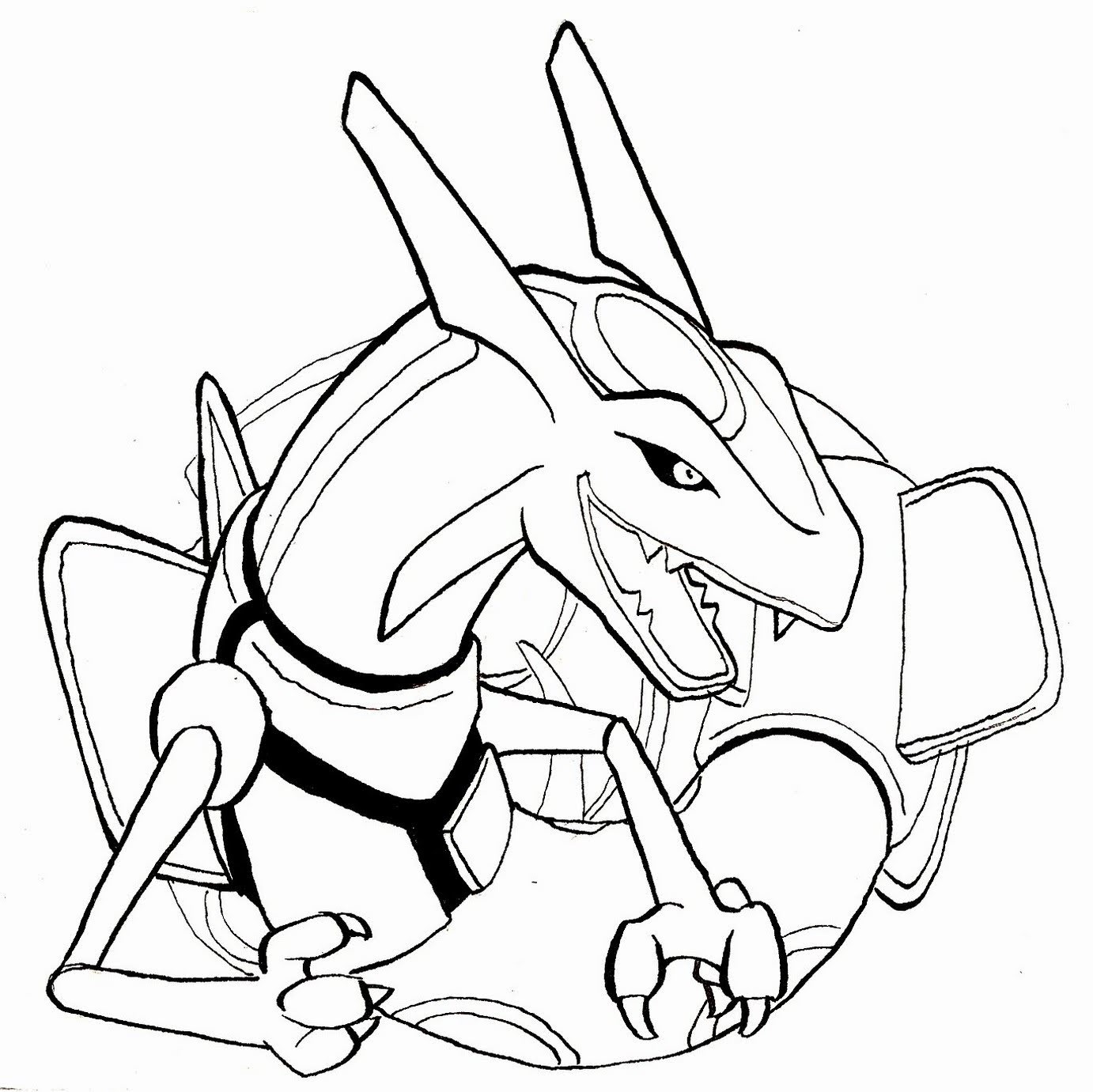 Legendary Rayquaza Pokemon Coloring Pages