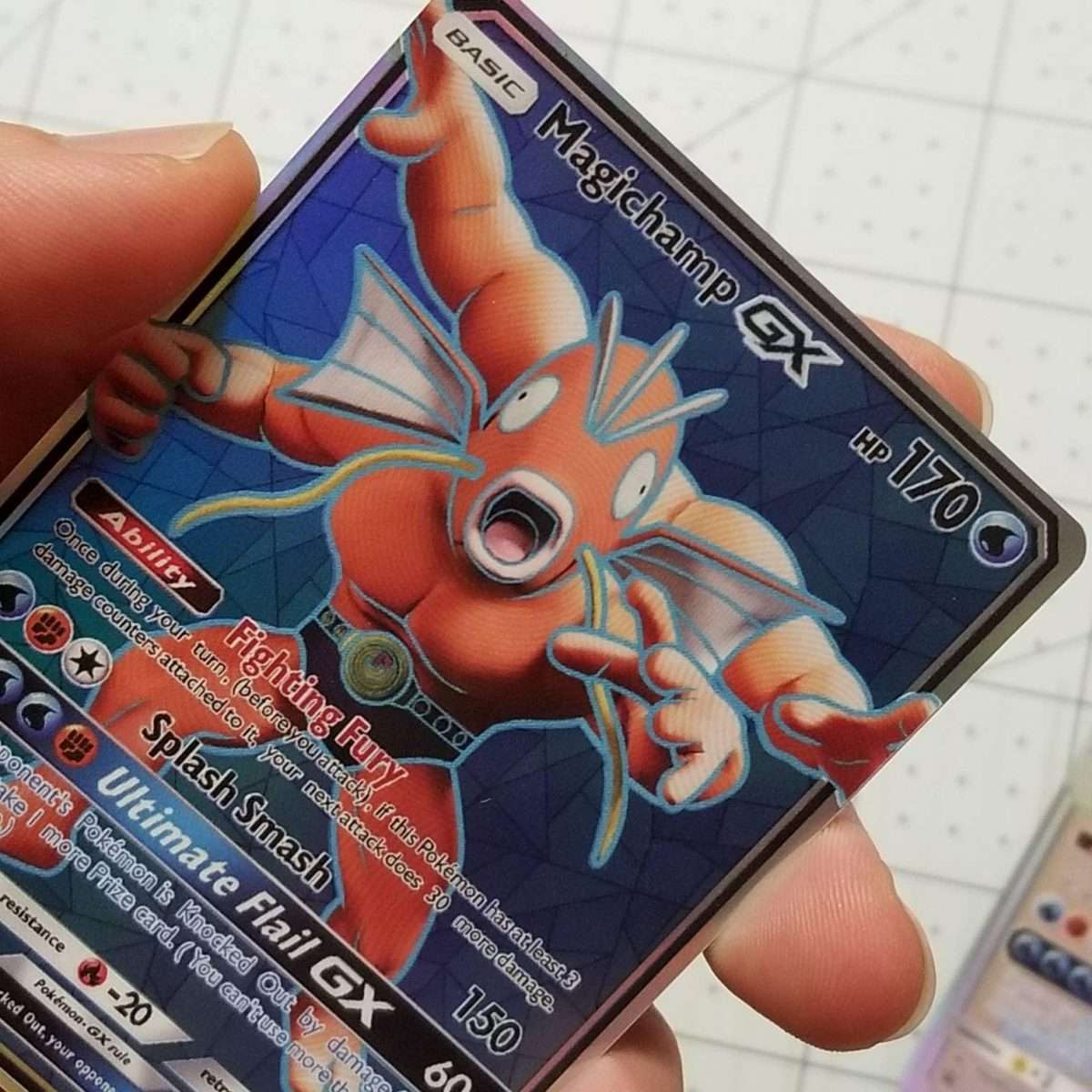 Magichamp Fusion GX Full Art Holo Custom Orica Pokemon Card