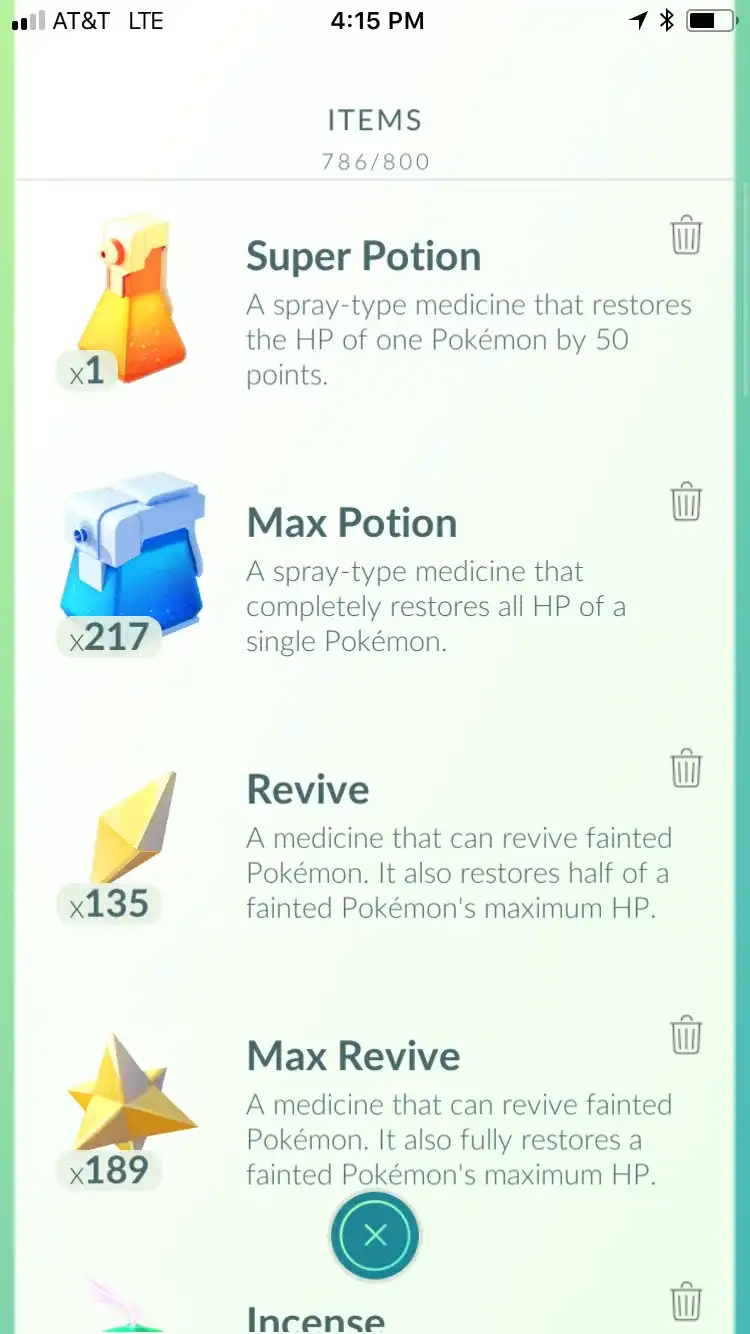No more potions from stops?