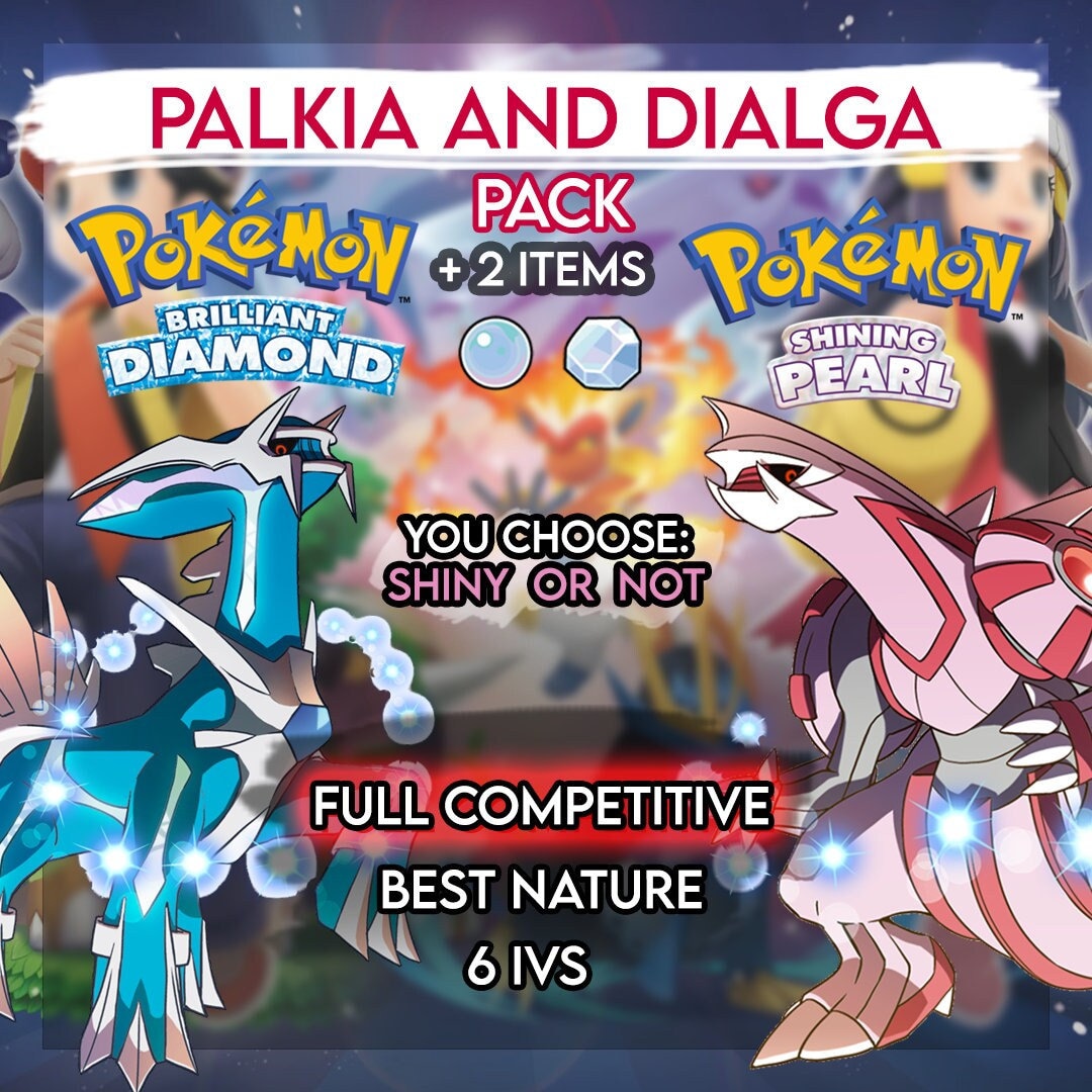 Palkia and Dialga Shiny Pack pokemon Brilliant Diamond and