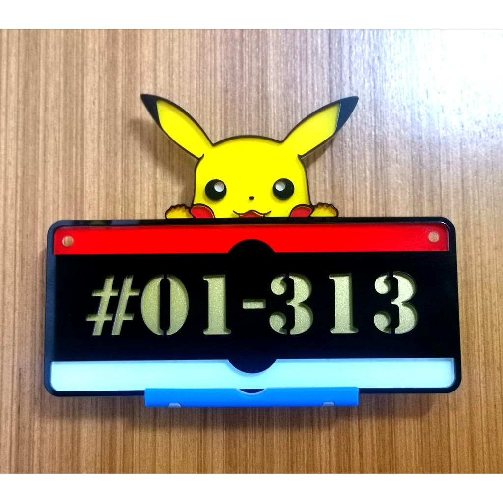 Pikachu House Unit Number Plate