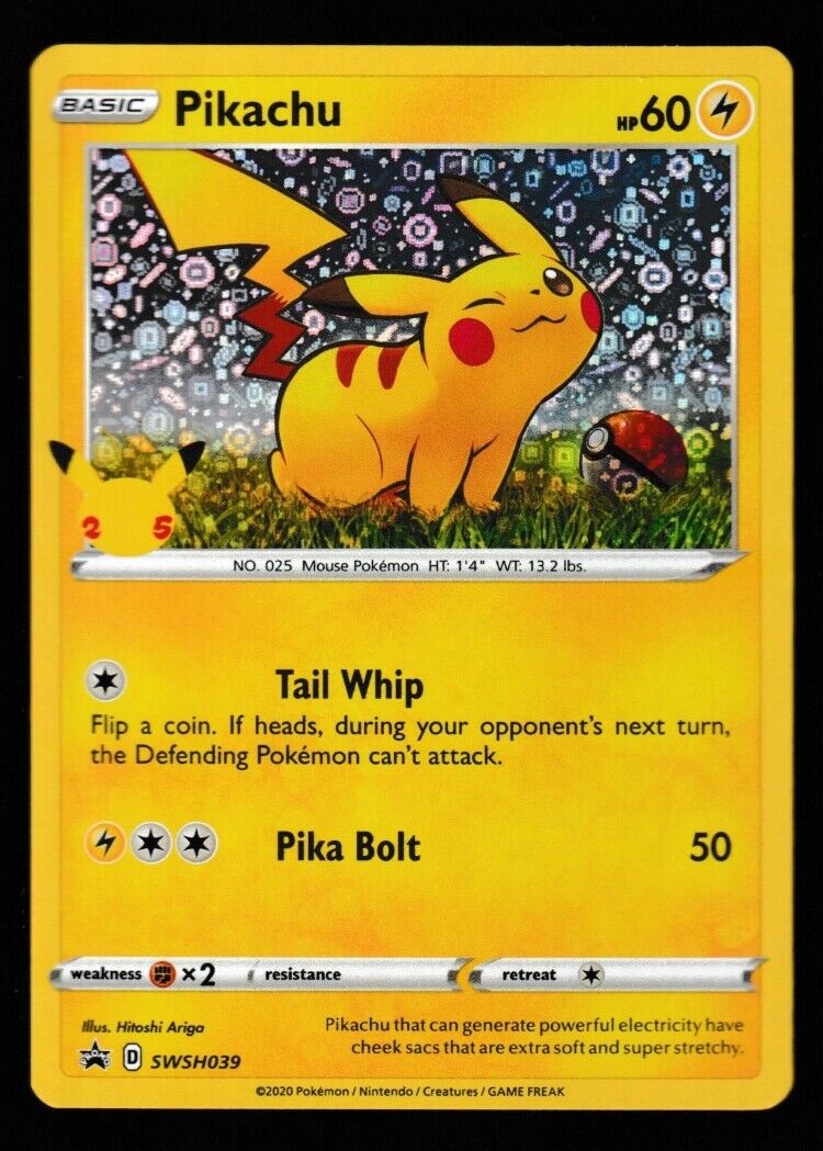 Pikachu New 2021 General Mills 25th Anniversary Stamped Holo Promo ...