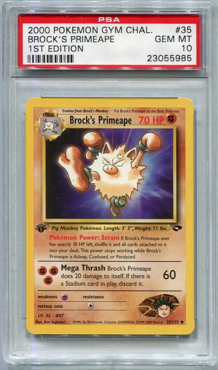 Pokemon Card 1st Edition Brock