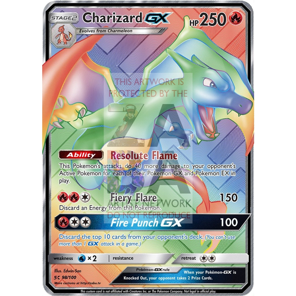 Pokemon Cards Rainbow Rare Charizard Gx : Pokemon Charizard Gx Rainbow ...