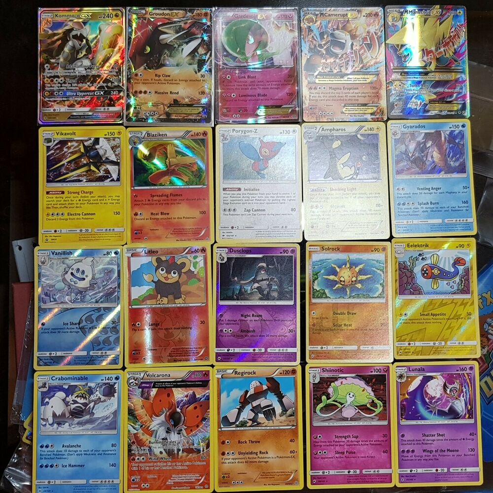 Pokemon Cards Ultimate Grab Bag bulk lot. Ultra Rare, Holo, Shiny, Rare ...