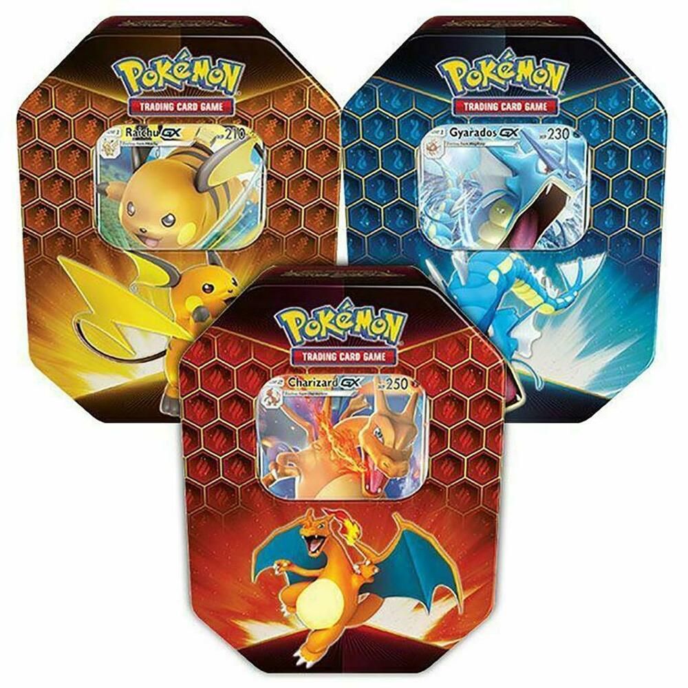 Pokemon Empty Collectible Tins Set of 3 Sun and Moon Hidden Fates ...