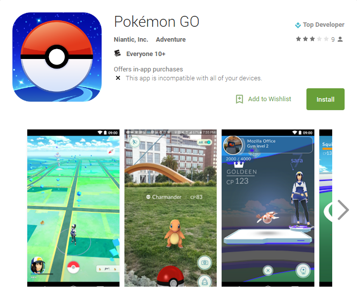 Pokémon Go is live on the Google Play Store