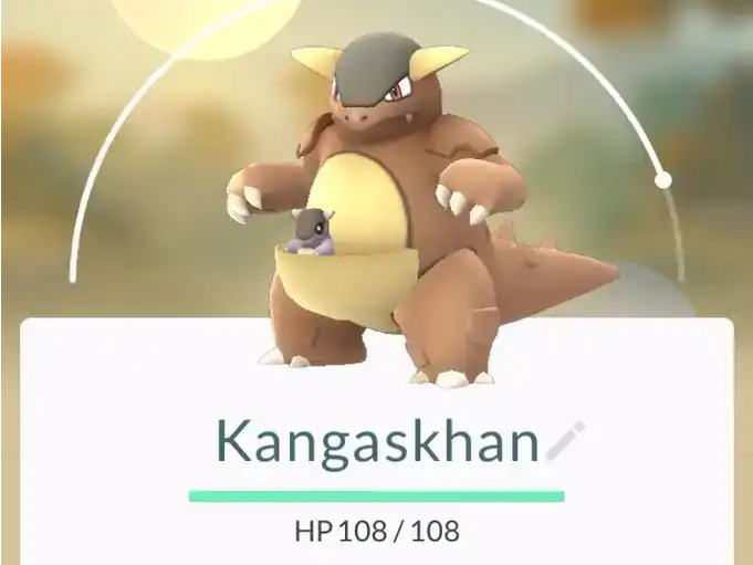 Kangaskhan Pokémon Go Account mit regionalem Pokémon Kangama 