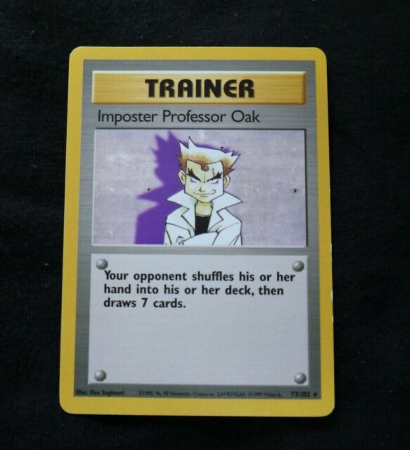 Pokemon Imposter Professor Oak Trainer 73/102 Base Set Card, Near Mint ...