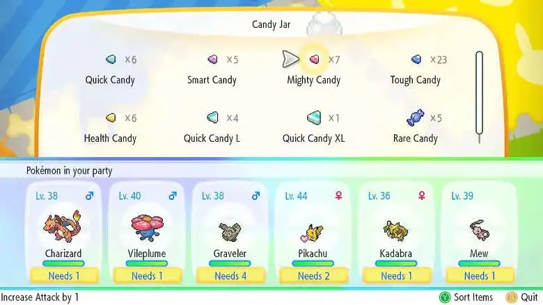 Pokemon Lets Go Candy Guide