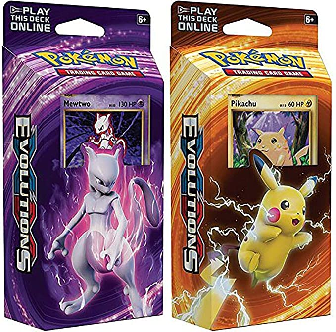 Pokemon Mewtwo &  Pikachu XY Evolutions TCG Card Game Decks