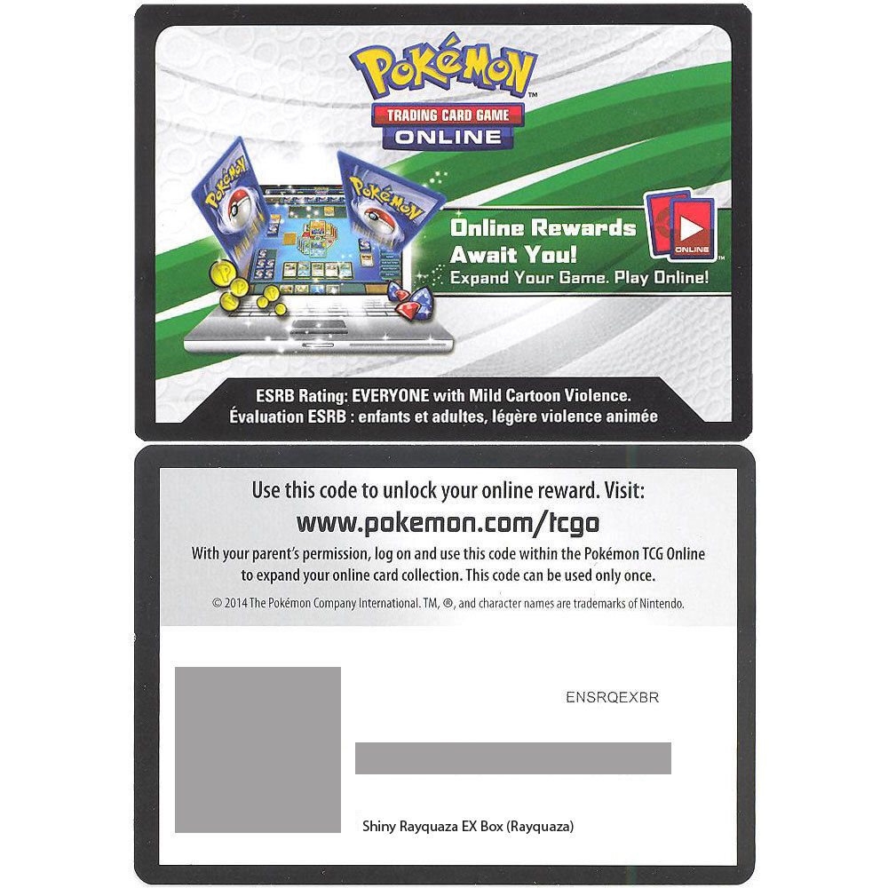 Pokemon TCG : Shiny Rayquaza EX Box (Rayquaza) Code TCGO Code Card x 1 ...