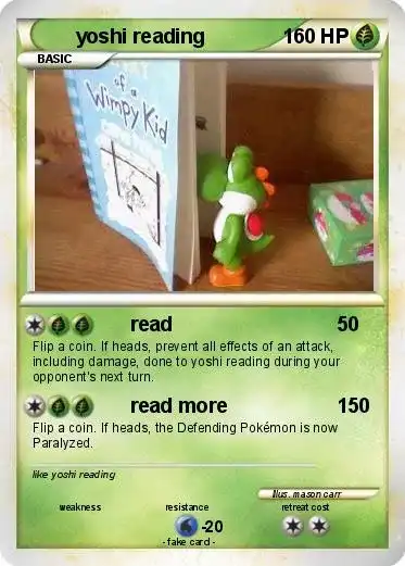 Pokémon yoshi reading