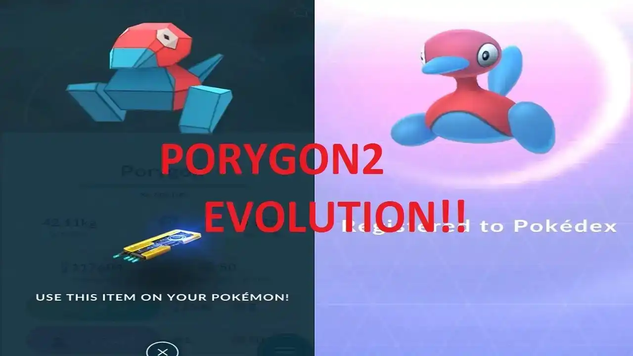 Porygon evolving into Porygon2 Pokemon Go gen 2