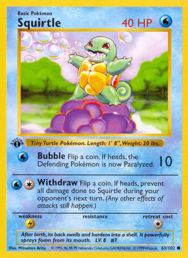 Squirtle Base Card Price How much it