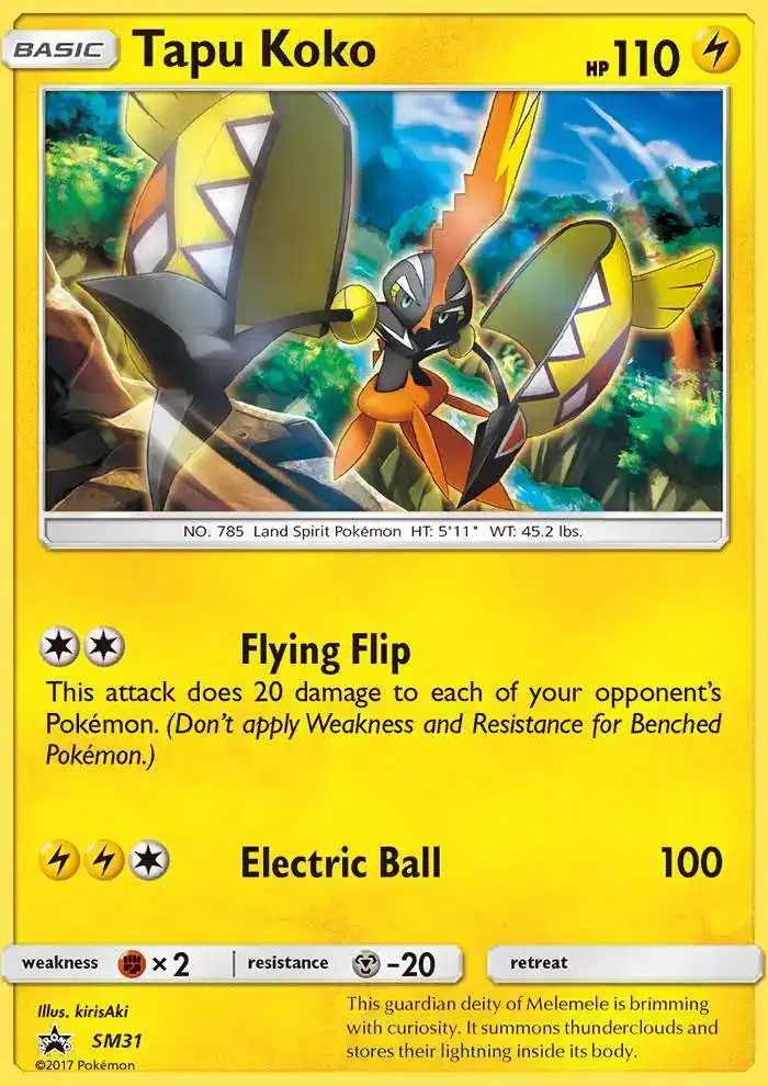 Tapu Koko SM Black Star Promos Card Price How much it