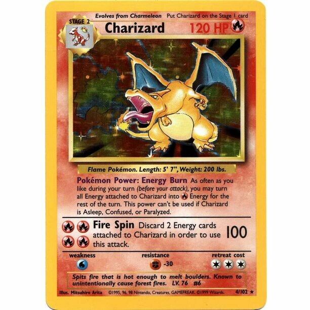  VINTAGE CHARIZARD CARD GUARANTEED  Lot of Old Original Pokémon Cards ...