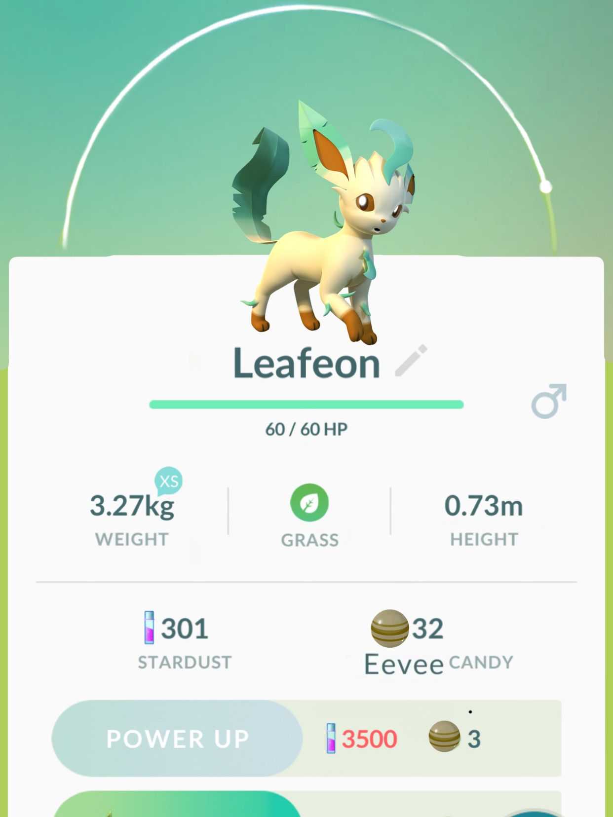 What leafeon would look like in pokemon go!